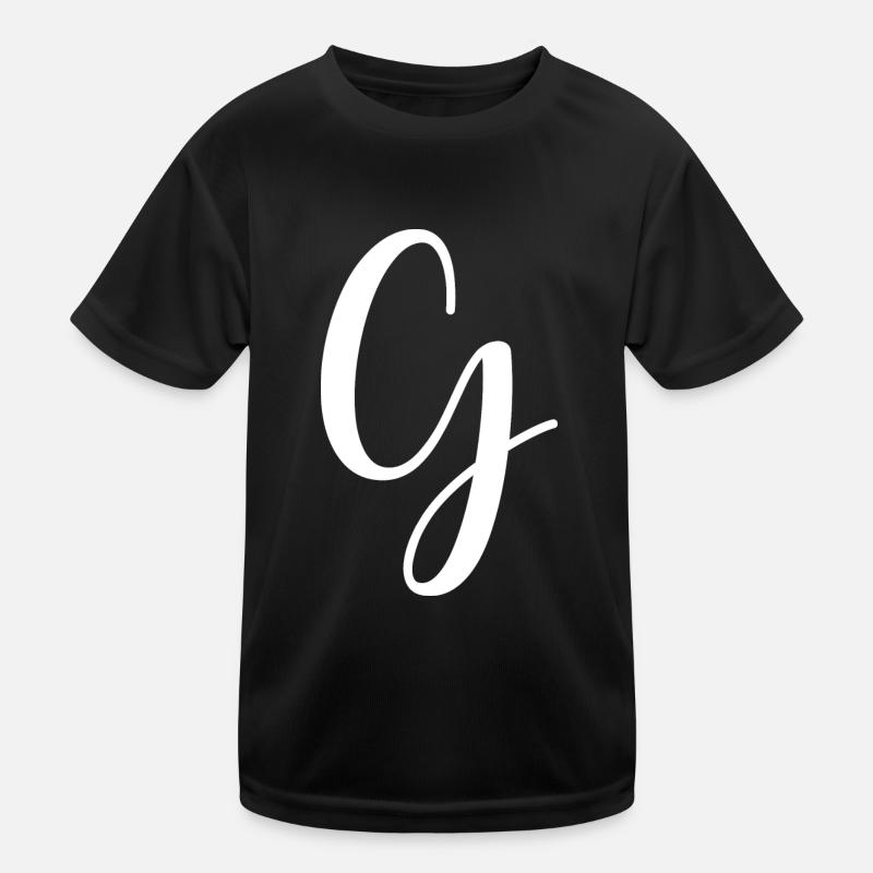 Calligraphy, initial G Kids Functional T-Shirt