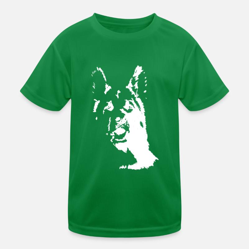 Deutscher Schäferhund Frontalansicht Kinder Funktions-T-Shirt