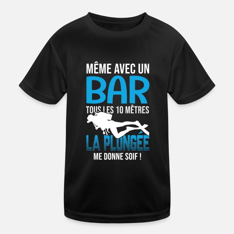 plongée plongeur humour message drôle pour plongée T-shirt sport Enfant