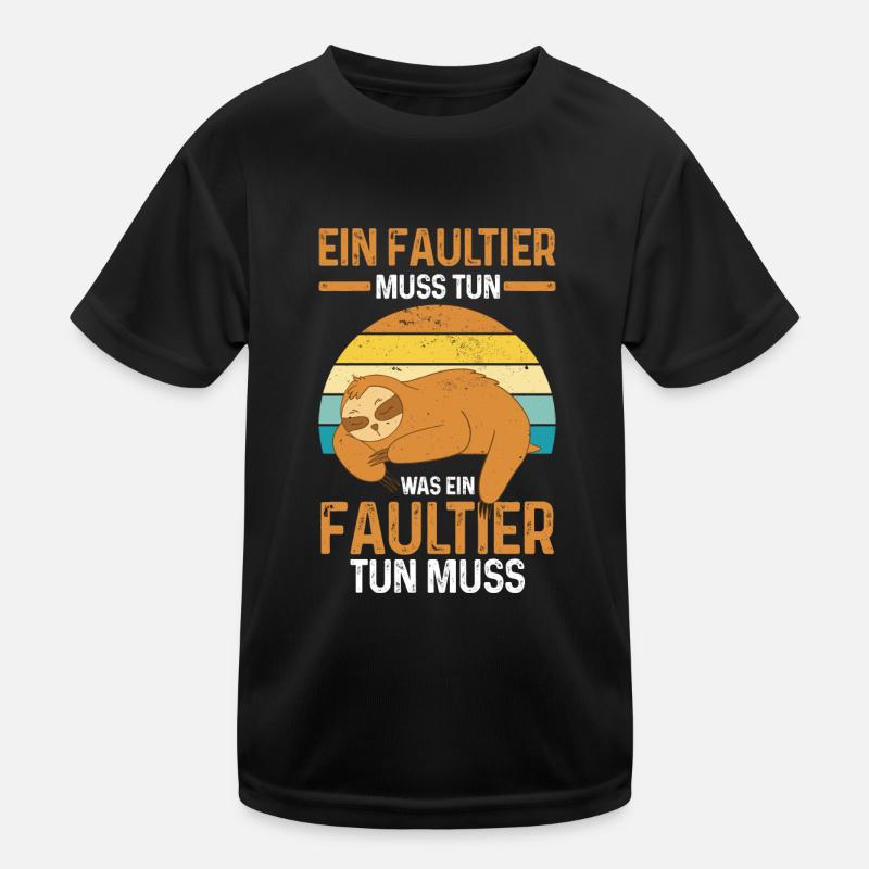 Faultier Kinder Funktions-T-Shirt