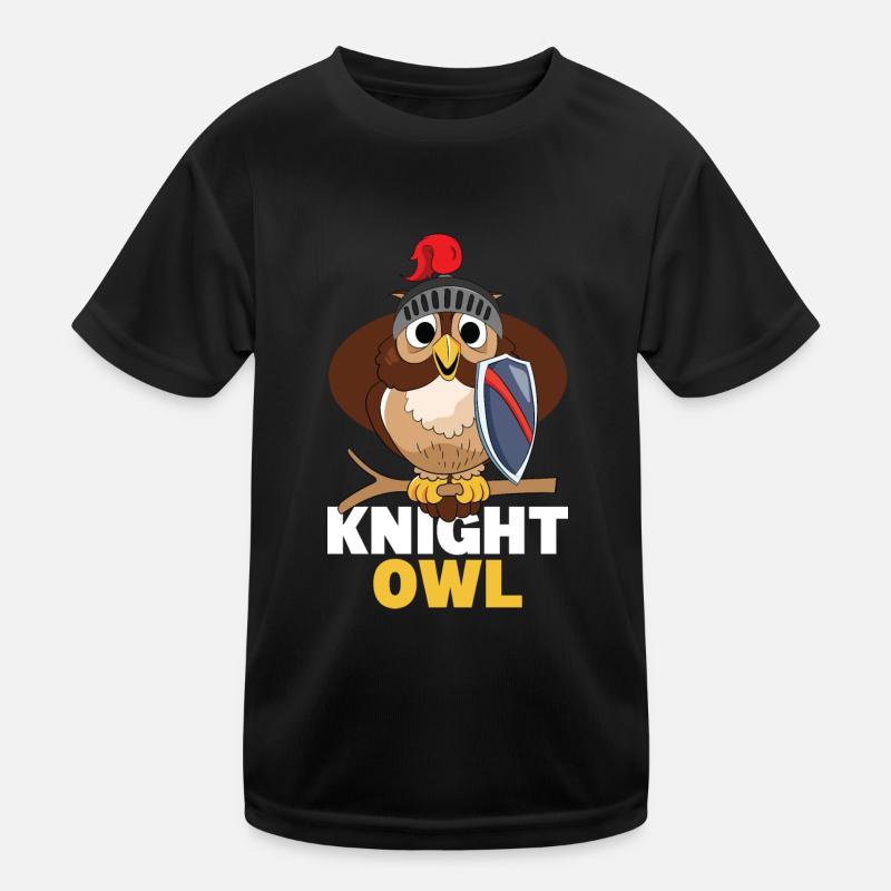 Knight Owl Nocturnal Ornithologist Bird Lover Owle Kids Functional T-Shirt