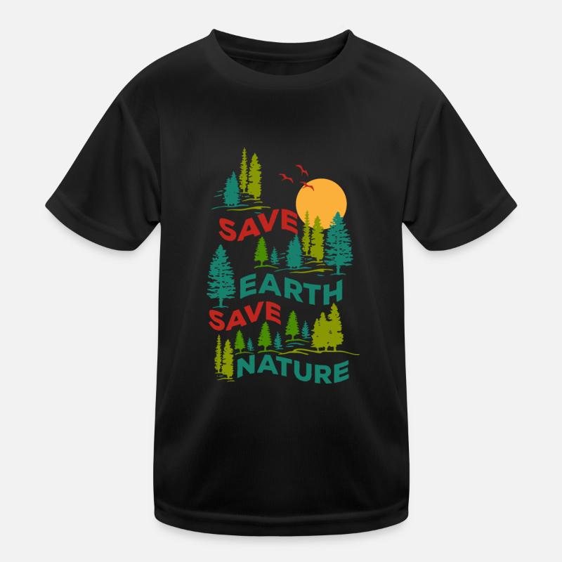 Save earth Save nature Kids Functional T-Shirt
