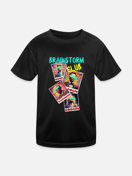 ChinCheck - Kinder Funktions-T-Shirt - Schwarz - Vorne