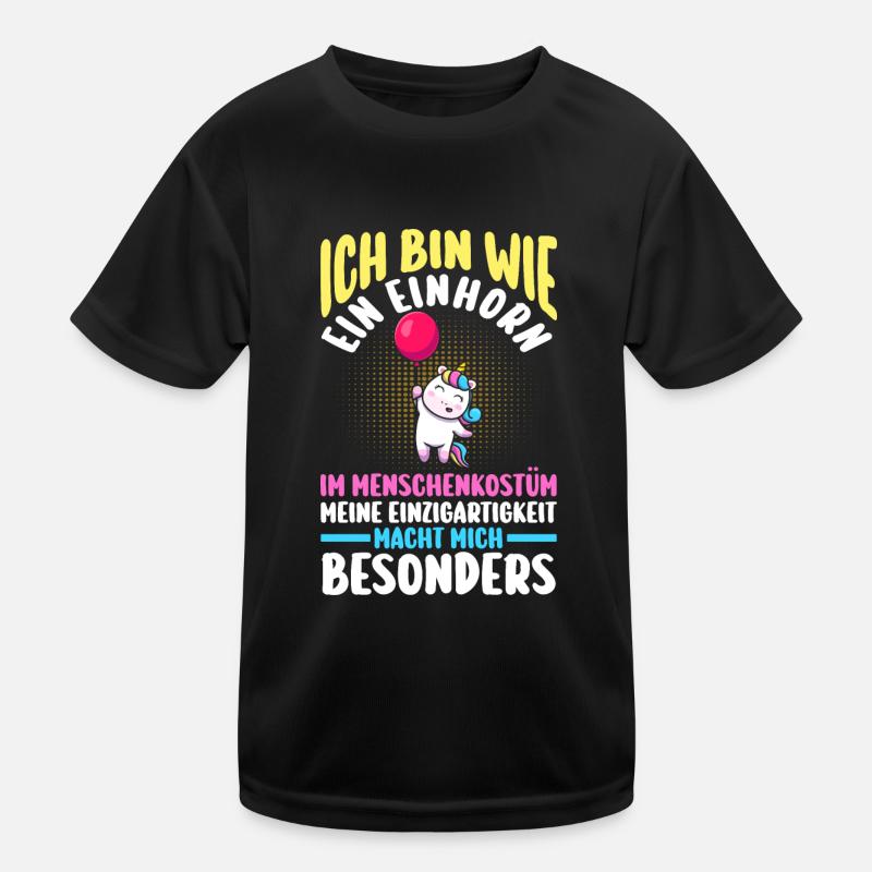 Einhorn Kinder Funktions-T-Shirt