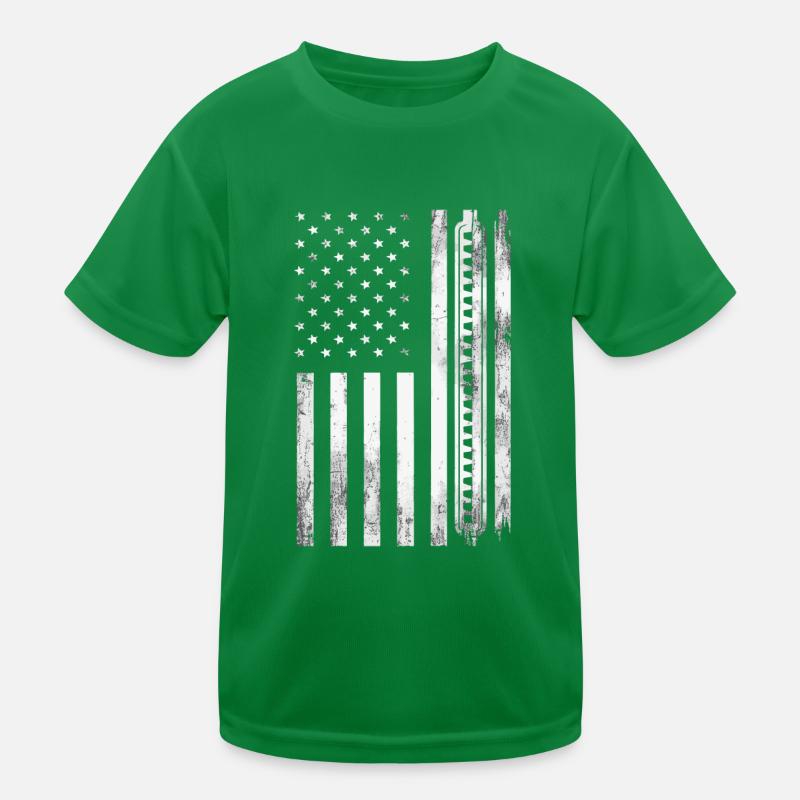 Harmonica Playing Gift Kids Functional T-Shirt