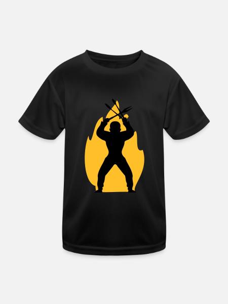 bbq - Kids Functional T-Shirt - black - Front