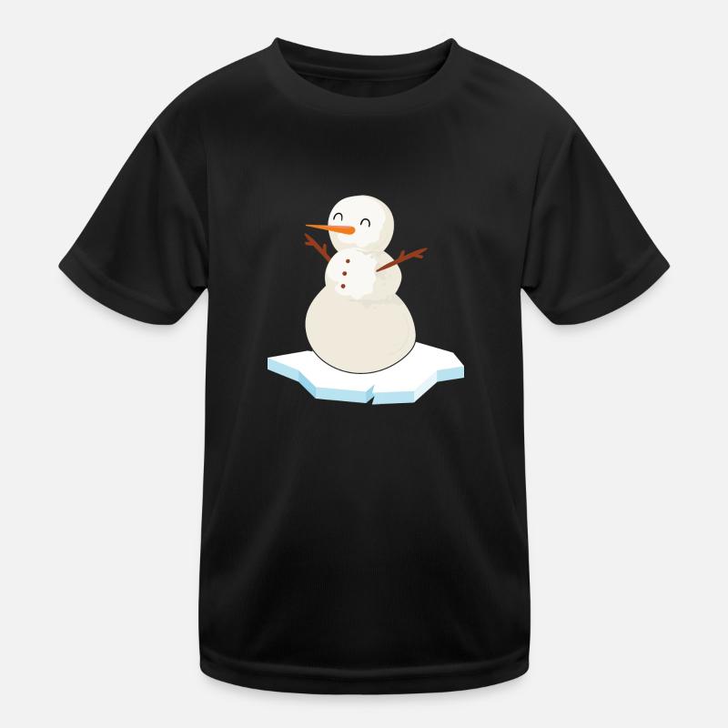 Ice bath "Snowman at the Ice Hole" Winter swimming Kids Functional T-Shirt