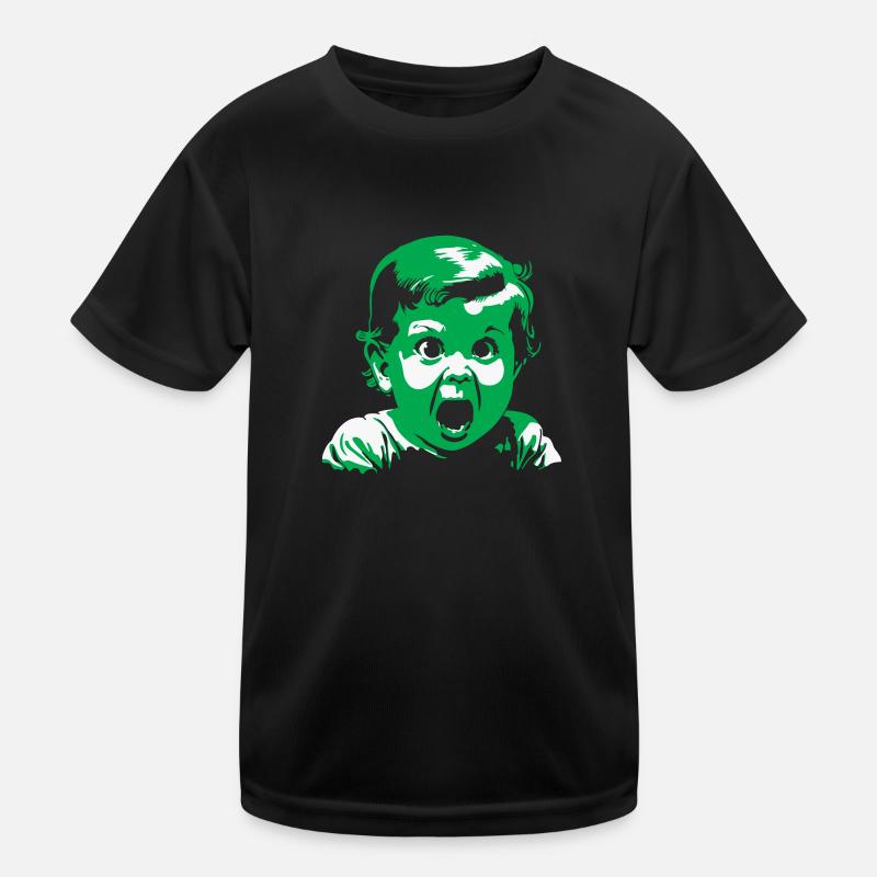 Verängstigtes Mädchen Kinder Funktions-T-Shirt