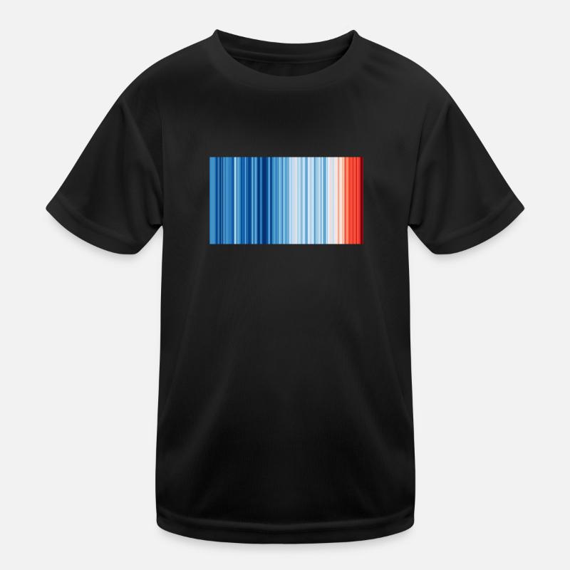 Climate Change - Show your stripes - Kids Functional T-Shirt - black