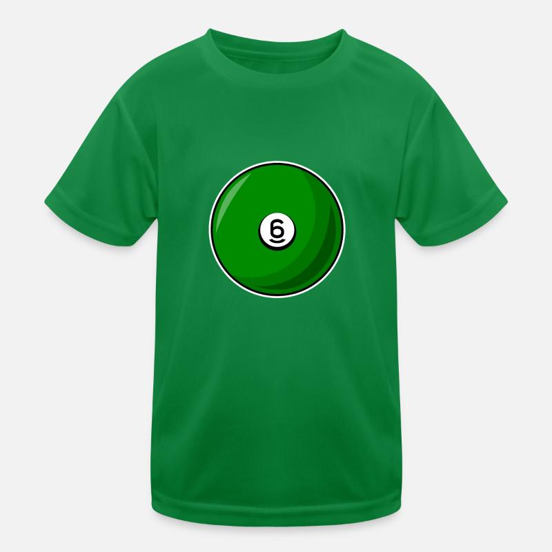 Boule de billard 6 vert Billard six T-shirt sport Enfant