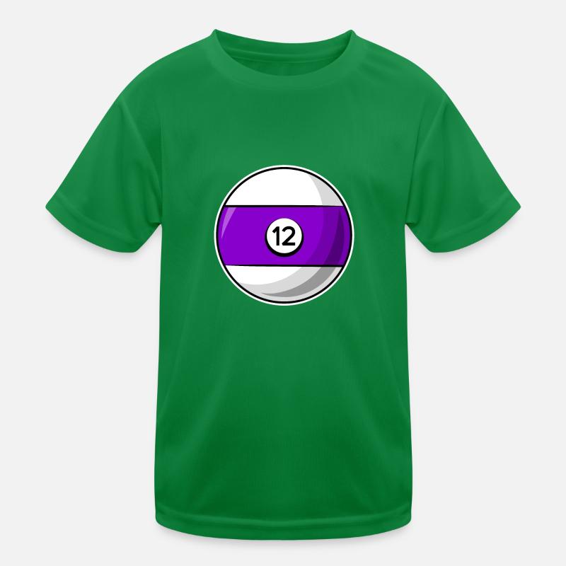 Boule de billard 12 Billard violet douze T-shirt sport Enfant