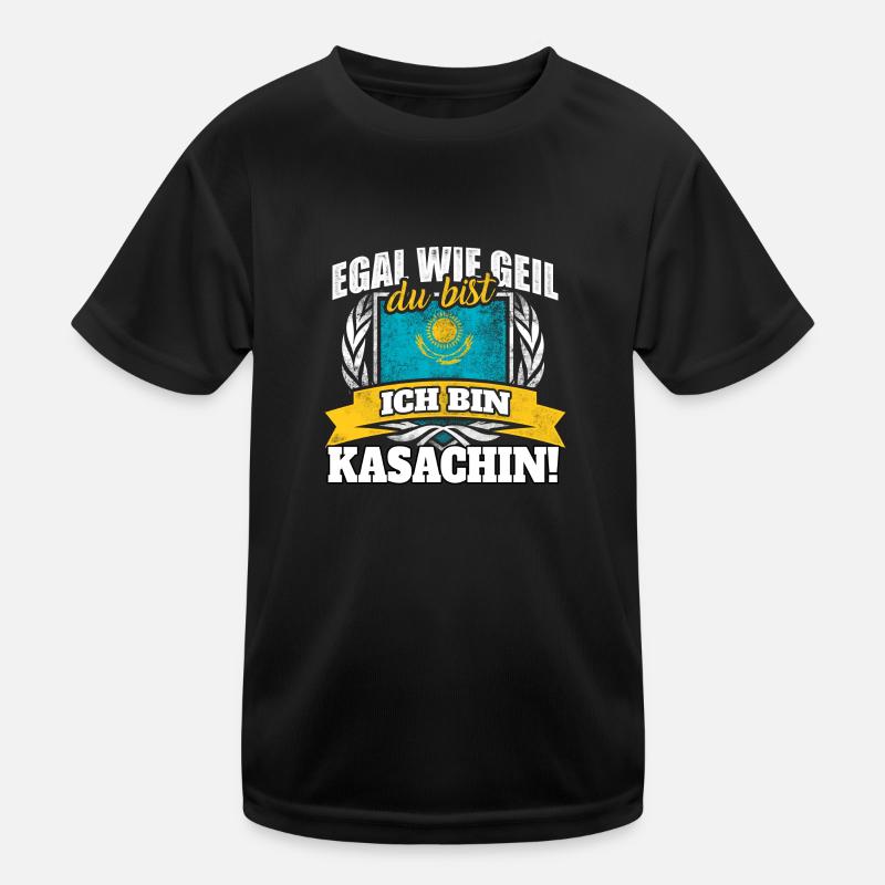 Kasache Kasachstan Kasachin Kasachisch Geschenk Kinder Funktions-T-Shirt