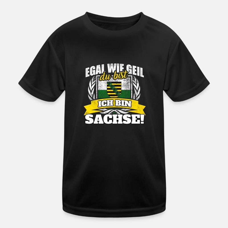 Sachse Sachsen Sächsin Sächsisch Geschenk Kinder Funktions-T-Shirt