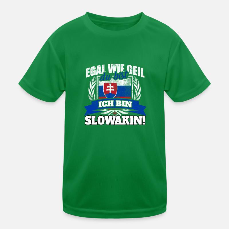 Slowakin Slowakei Slowakisch Slovensko Geschenk Kinder Funktions-T-Shirt