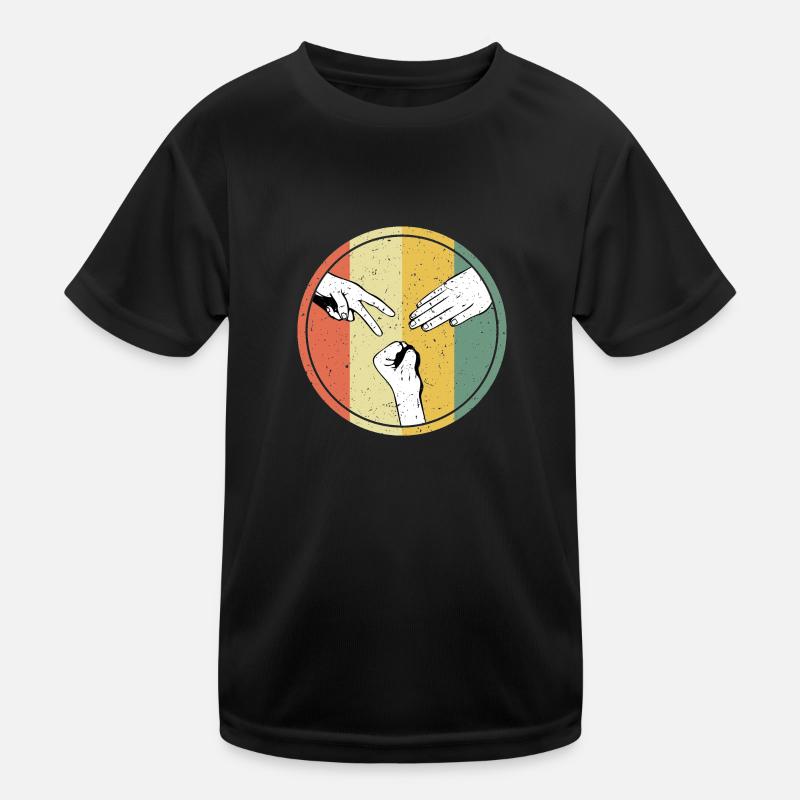 Schere Stein Papier Retro Vintage Kinder Funktions-T-Shirt