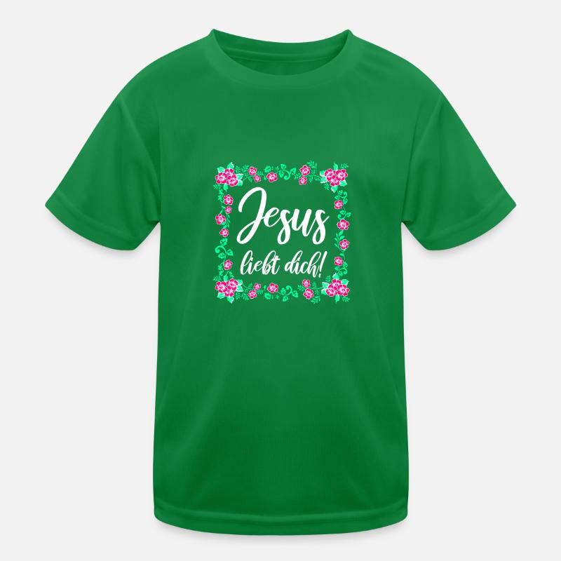 Jesus Liebt Dich Kinder Funktions-T-Shirt