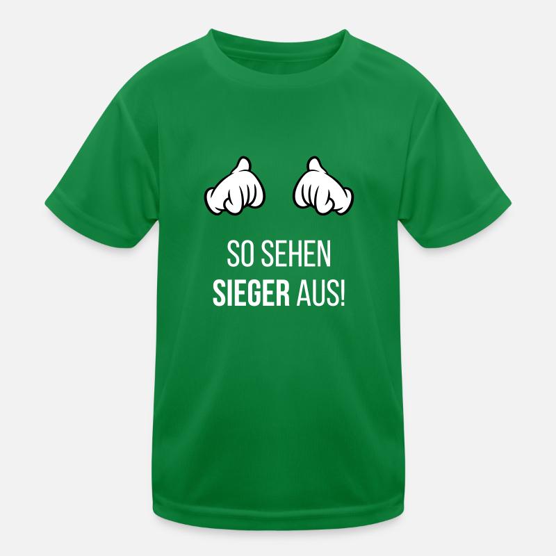 So Sehen Sieger Aus! (Comic-Hände / Neg / 2C) Kinder Funktions-T-Shirt