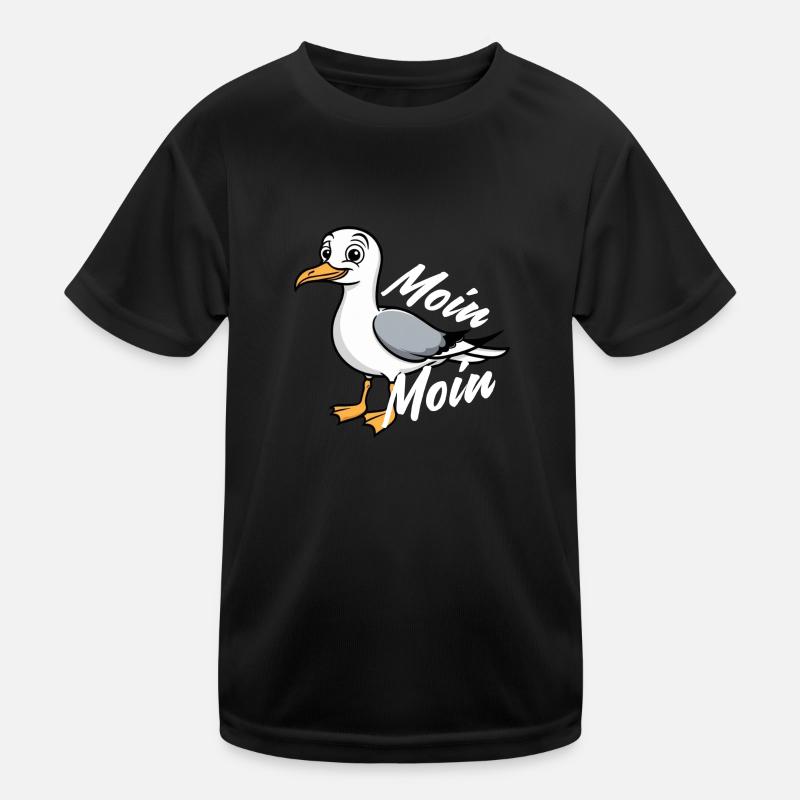 Hamburger Original / Seagull Moin Moin - Kids Functional T-Shirt - black