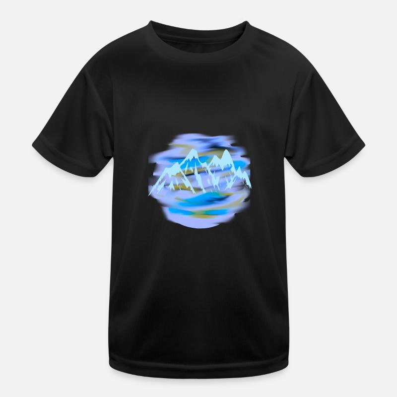 mountains mountain mountains peaks mountains rocks nature horit Kids Functional T-Shirt