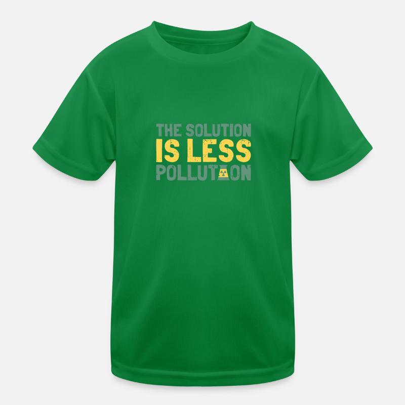 Climate change activist solution is less CO2 Kids Functional T-Shirt