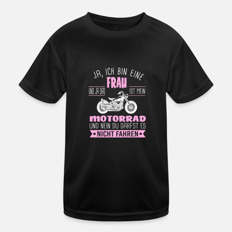 Motorrad Motorräder Bikerin Geschenkidee Kinder Funktions-T-Shirt
