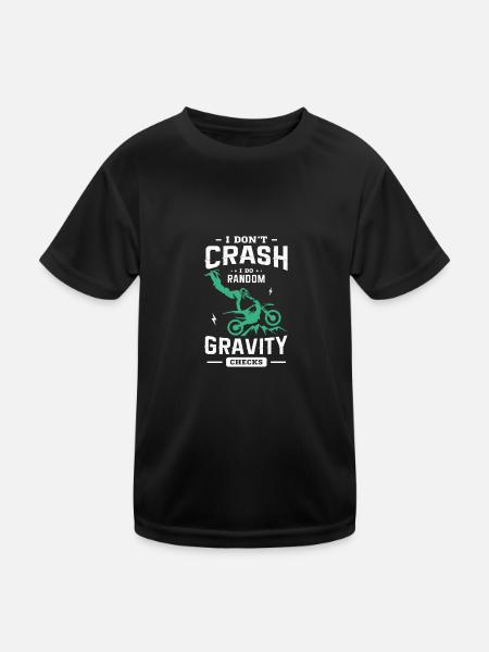 Dirt bike Apparel - Kids Functional T-Shirt - black - Front