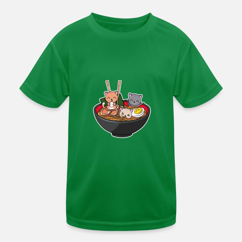 Ramen Katzen Anime Outfit Geschenkidee Kinder Funktions-T-Shirt