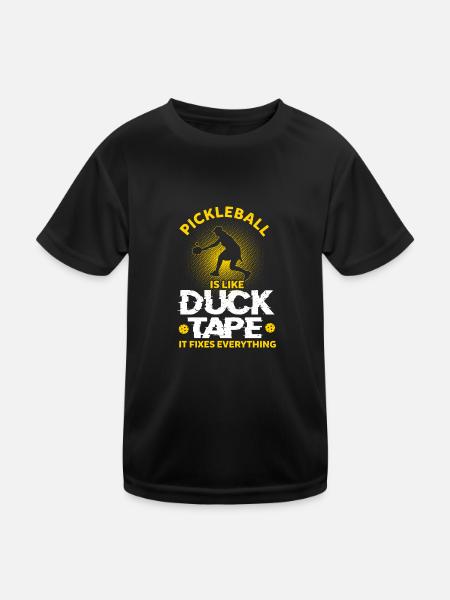 Pickleball Design for a Pickleball Player - Kids Functional T-Shirt - black - Front