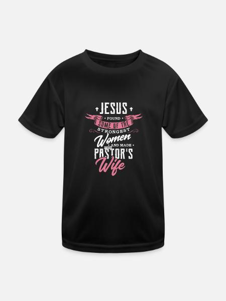 Pastor Design für einen Pastoren Fan - Kinder Funktions-T-Shirt - Schwarz - Vorne