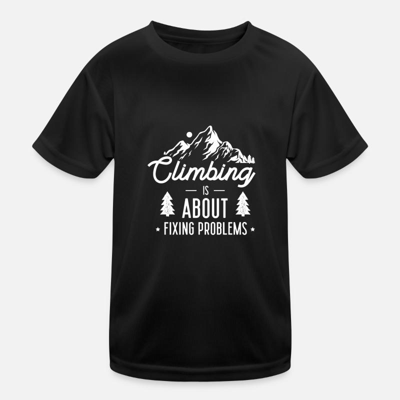Climbing Rock Climbing Mountains Kids Functional T-Shirt