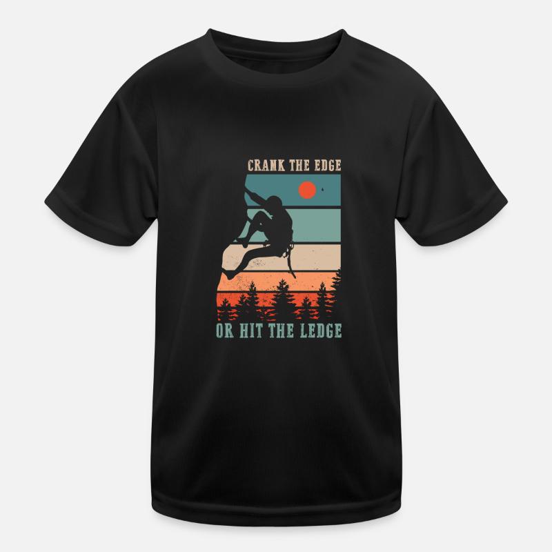 Climbing Rock Climbing Mountains Kids Functional T-Shirt