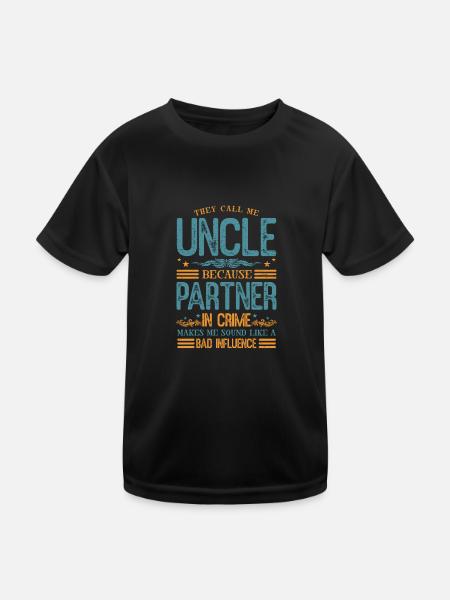 Uncle funny - Kids Functional T-Shirt - black - Front