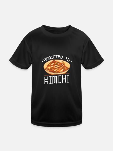 Kimchi Drôle Addicted to kimchi - T-shirt sport Enfant - noir - Devant