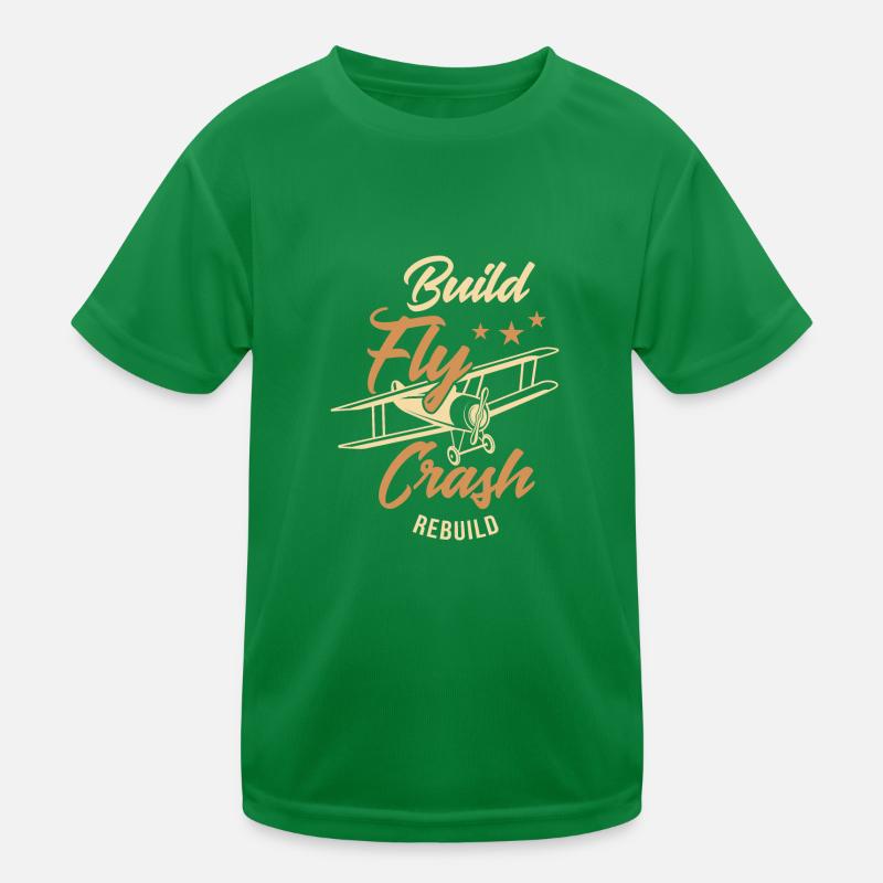 RC-Flugzeuge Design Mit Build fly crash rebuild, Kinder Funktions-T-Shirt