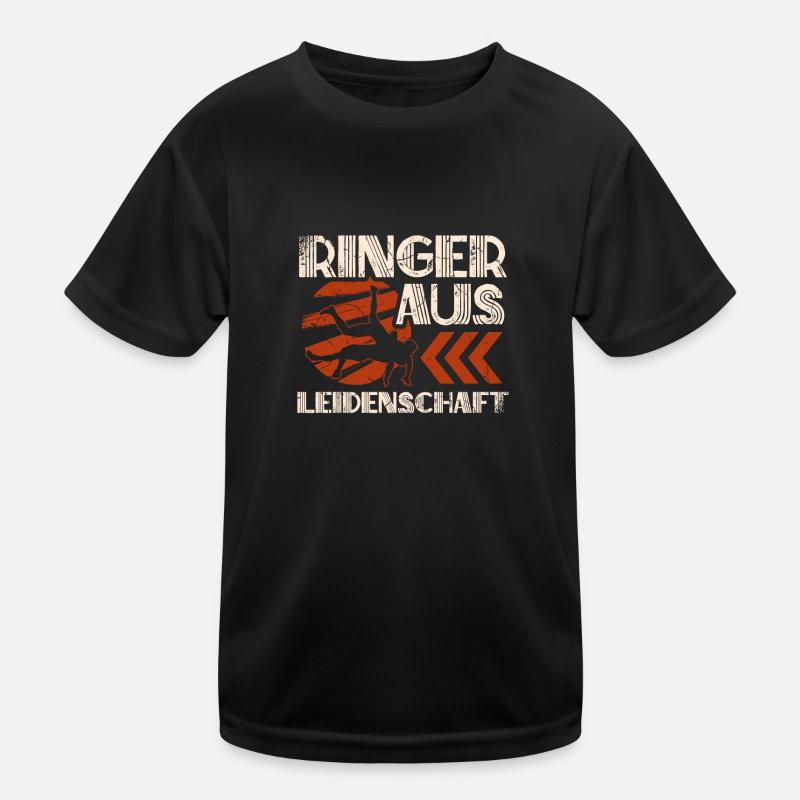 Ringen Ringer aus Leidenschaft Kinder Funktions-T-Shirt
