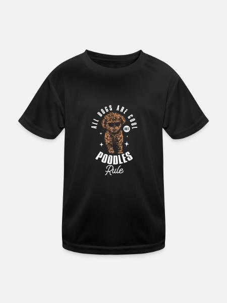Conception de caniche pour les amateurs de caniches - T-shirt sport Enfant - noir - Devant