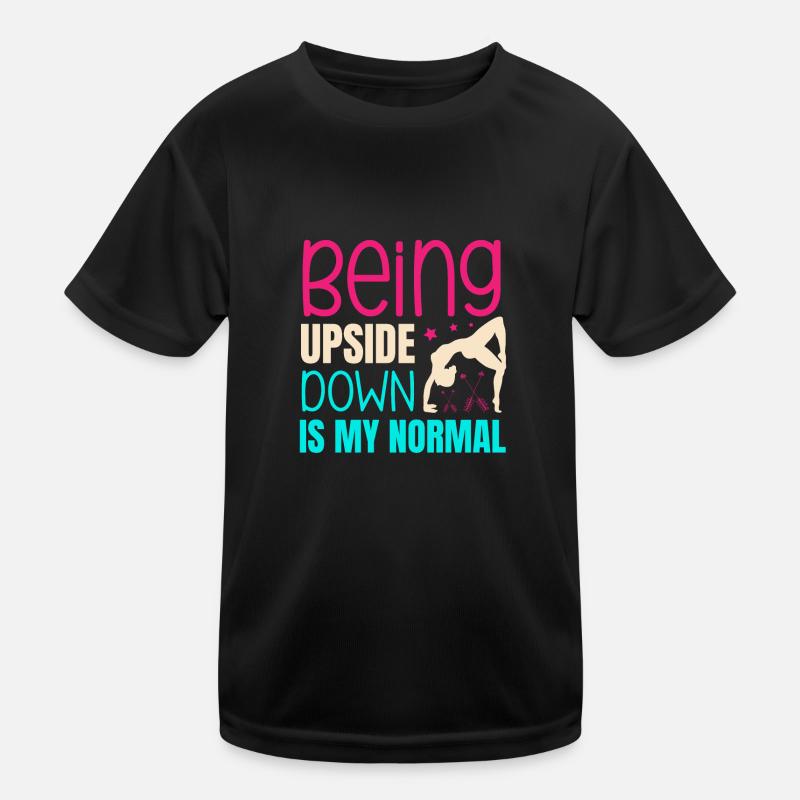 Gymnastik für einen Turner Kinder Funktions-T-Shirt