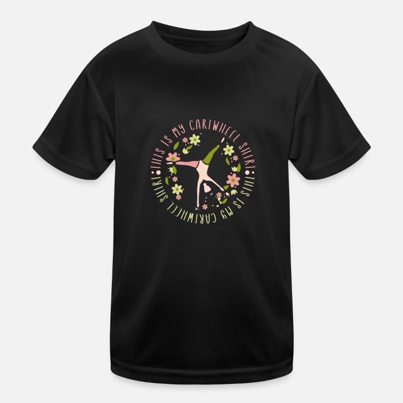 Gymnastik für einen Turner Kinder Funktions-T-Shirt