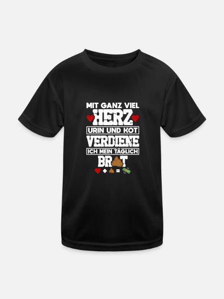 Krankenhaus Arzthelferin Krankenschwester - Kinder Funktions-T-Shirt - Schwarz - Vorne