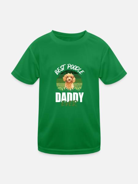 Caniche - T-shirt sport Enfant - vert - Devant