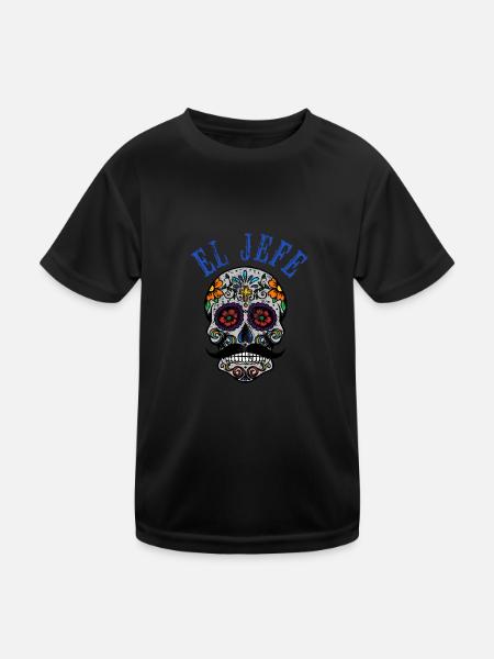 Feier Von Leben Und Tod - Kinder Funktions-T-Shirt - Schwarz - Vorne
