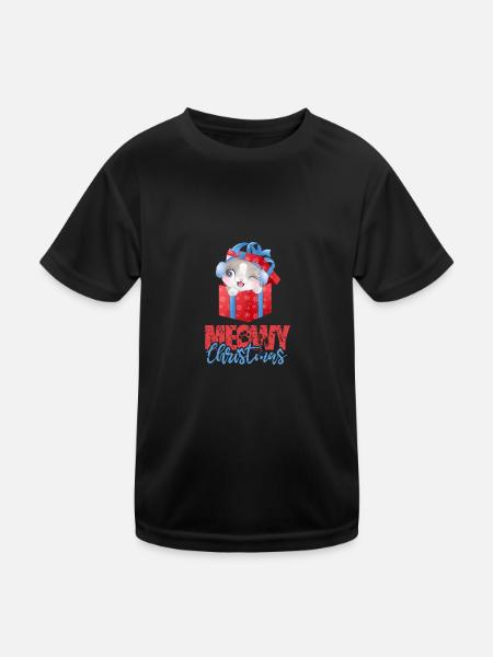 Pyjama Weihnachten - Kinder Funktions-T-Shirt - Schwarz - Vorne