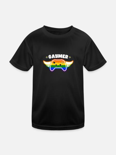 Pour les joueurs et les gaymers - T-shirt sport Enfant - noir - Devant