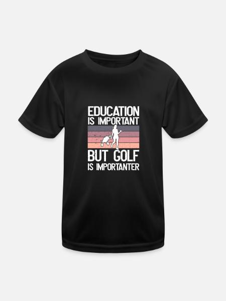 Bildung Ist Wichtig, Aber Ballett Ist wichtiger - Kinder Funktions-T-Shirt - Schwarz - Vorne