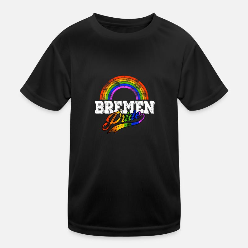 Pride Bremen - Kinder Funktions-T-Shirt - Schwarz