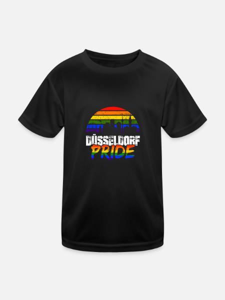 Fierté Düsseldorf - T-shirt sport Enfant - noir - Devant
