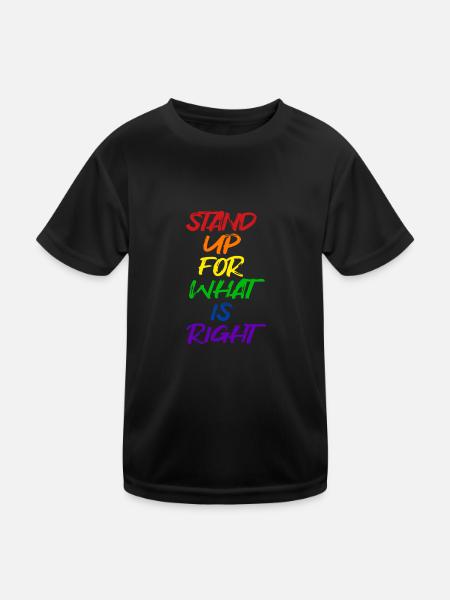 Déclaration LGBT de la fierté - T-shirt sport Enfant - noir - Devant