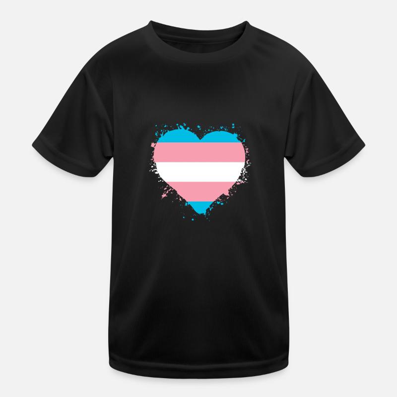 Pride LGBTQ Heart Kids Functional T-Shirt