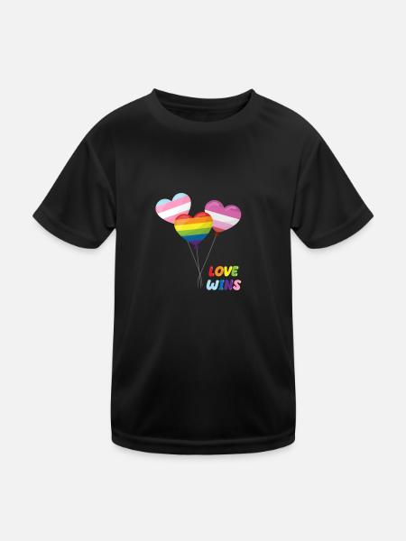 Fier LGBTQ. Déclaration - T-shirt sport Enfant - noir - Devant