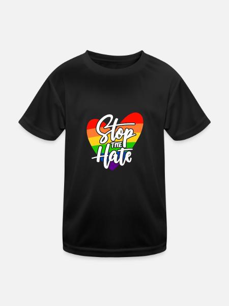 Stolz LGBTQ. Stellungnahme - Kinder Funktions-T-Shirt - Schwarz - Vorne